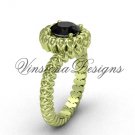 14kt yellow gold engagement ring, Black Diamond VD1006 14kt yellow gold engagement ring, Black Diamond VD1006
