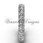 14k white gold wedding band VD1008