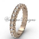 Unique 14kt rose gold diamond wedding band VD1009 Unique 14kt rose gold diamond wedding band VD1009