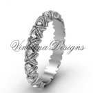 Unique 14k white gold diamond wedding band VD10012 Unique 14k white gold diamond wedding band VD10012