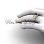 14kt yellow gold Three stone engagement ring, Black Diamond VD10014