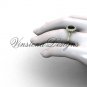 Unique 14kt yellow gold diamond engagement ring, Black Diamond VD10015