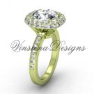 Unique 14kt yellow gold diamond engagement ring VD10015