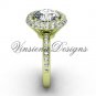 Unique 14kt yellow gold diamond engagement ring VD10015