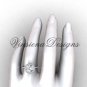 Unique 14k white gold diamond engagement ring VD10015