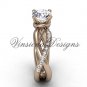 14kt rose gold unique diamond engagement ring VD870