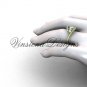 Unique 14kt yellow gold  engagement ring,"Forever One" Moissanite VD8166