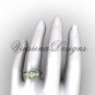 Unique 14kt yellow gold  engagement ring,"Forever One" Moissanite VD8166