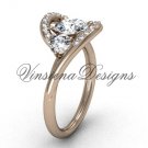 Unique 14kt rose gold engagement ring,"Forever One" Moissanite VD8166 Unique 14kt rose gold engagement ring,"Forever One" Moissanite VD8166