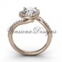 14kt rose gold unique diamond engagement ring VD8199