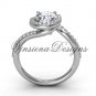 Unique Platinum diamond engagement ring VD8199
