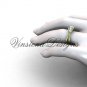 Unique 14kt yellow gold Three stone engagement ring, "Forever One" Moissanite VD8212