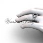 Platinum unique diamond engagement ring,Black Diamond VD8245