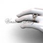14kt rose gold unique diamond engagement ring,Black Diamond VD8245