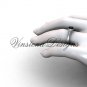 14kt white gold engagement ring,Black Diamond VD10016