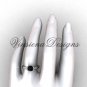 14kt white gold engagement ring,Black Diamond VD10016
