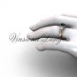 14kt rose gold Three stone engagement ring, Black Diamond VD10017