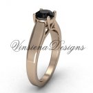 14kt rose gold engagement ring,Black Diamond VD10018