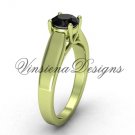 14kt yellow gold engagement ring,Black Diamond VD10018