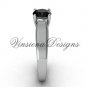 14kt white gold engagement ring,Black Diamond VD10018