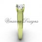 14kt yellow gold engagement ring,"Forever One" Moissanite VD10018