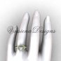 14kt yellow gold diamond engagement ring, Princess cut "Forever One" Moissanite center stone VD10033