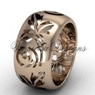 14kt rose gold floral engagement ring,wedding band VD10034G 14kt rose gold floral engagement ring,wedding band VD10034G