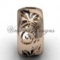 14kt rose gold floral engagement ring,wedding band VD10034G