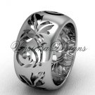 14kt white gold floral engagement ring,wedding band VD10034G 14kt white gold floral engagement ring,wedding band VD10034G
