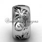 Platinum floral engagement ring,wedding band VD10034G