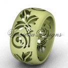 14kt yellow gold floral matte finish engagement ring,wedding band VD10034G 14kt yellow gold floral matte finish engagement ring,wedding band VD10034G