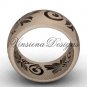 14kt rose gold floral matte finish engagement ring,wedding band VD10034G