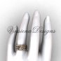 14kt rose gold floral matte finish engagement ring,wedding band VD10034G