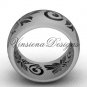 Platinum floral matte finish engagement ring,wedding band VD10034G