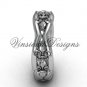 Platinum Fleur de Lis wedding band VD10032