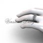 Platinum Fleur de Lis,matte finish wedding band VD10032
