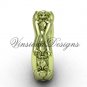14kt yellow gold Fleur de Lis wedding band VD10032