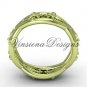 14kt yellow gold Fleur de Lis wedding band VD10032
