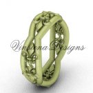 14kt yellow gold Fleur de Lis,matte finish wedding band VD10032 14kt yellow gold Fleur de Lis,matte finish wedding band VD10032