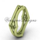 14kt yellow gold Fleur de Lis,matte finish wedding band VD10031 14kt yellow gold Fleur de Lis,matte finish wedding band VD10031