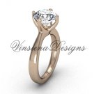 14k rose gold engagement ring,wedding ring "Forever One" Moissanite VD10020