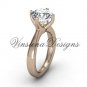 14k rose gold engagement ring,wedding ring "Forever One" Moissanite VD10020