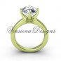 14k yellow gold engagement ring,wedding ring "Forever One" Moissanite VD10020