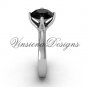 14kt white gold engagement ring,wedding ring Black Diamond VD10020