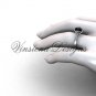 Platinum engagement ring,wedding ring Black Diamond VD10020