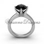 Platinum engagement ring,wedding ring Black Diamond VD10020
