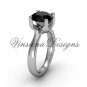 Platinum engagement ring,Black Diamond VD10021