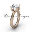 14k rose gold engagement ring, "Forever One" Moissanite VD10021 14k rose gold engagement ring, "Forever One" Moissanite VD10021