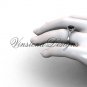 Platinum engagement ring,Black Diamond VD10021
