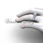 Platinum engagement ring, "Forever One" Moissanite VD10021